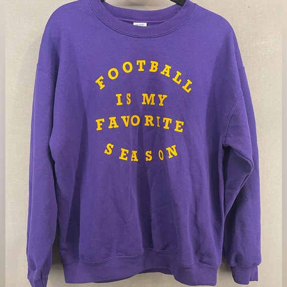 Football is my favorite season pullover sweatshirt size large - Picture 1 of 2